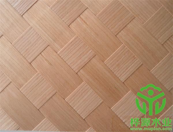 櫻桃編織木皮1mm廠(chǎng)家定做，手工編織板視覺(jué)效果好